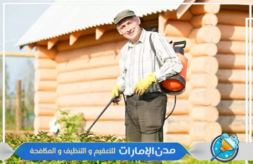 عمال متخصصين في رش المبيدات في راس الخيمة